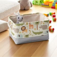 LIVEFY koš za igračke / organizator Safari 30x40cm, sivi