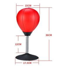 SOLFIT® Antistres boksačka lopta s vakuum bazom, mini lopta za udaranje i relaksaciju | RAGEPAL