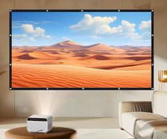 Byintek projekcijsko platno, 254 cm (100"), perivi materijal, bijela