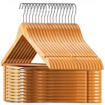 Severno Drveni Vješalice za Ormar WOODY Set od 30 Komada