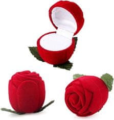 VIVVA® Baršunasta kutija za prsten, elegantna poklon kutija s ružom | ROSABOX