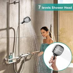 HOME & MARKER® Tuš ručka srebrna 25x13 cm, masažni tuš sa spa efektom | MEGASHOWER