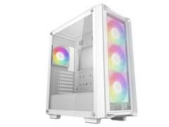 DEEPCOOL Kućište za računalo CC560 MESH V2, ATX, Midi-Tower, ARGB, Kaljeno staklo, bijelo (R-CC560-WHAMA4-G-2)