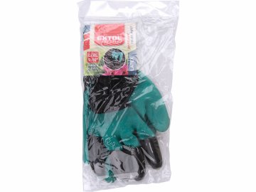 Extol Premium 8856662 vrtne rukavice od poliestera s lateksom i kandžama na desnoj ruci, veličina 9", PES s lateksom