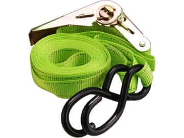 Extol Craft Remen s čegrtaljkom i kukama 5m x 25mm, maks. 500kg, čvrstoća trake: 500 daN pri vezanju, 250 daN pri zatezanju, PES