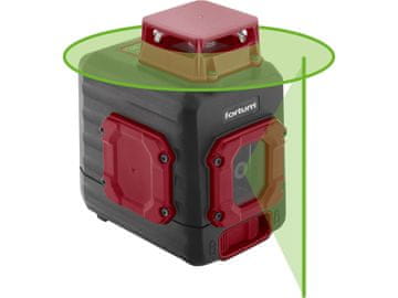 Fortum Laserski mjerač 4780209 zeleni linijski laser, križno samoniveliranje