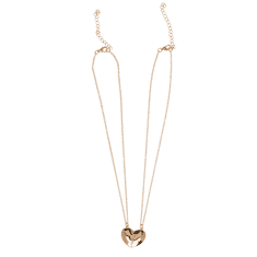 BestDeals Magnetna ogrlica, prijateljska, ljubavna ogrlica Srce, zlatna boja