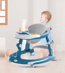 Tavalax 4 u 1 glazbena dječja hodalica – podesive visine, sklopiva, s funkcijama ljuljačke i stola za hranjenje