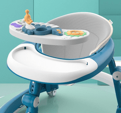 Tavalax 4 u 1 glazbena dječja hodalica – podesive visine, sklopiva, s funkcijama ljuljačke i stola za hranjenje