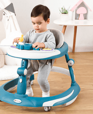 Tavalax 4 u 1 glazbena dječja hodalica – podesive visine, sklopiva, s funkcijama ljuljačke i stola za hranjenje