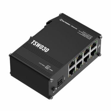 Teltonika prekidač 100M 8-port DIN mini metalno kućište TSW030
