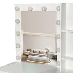 Aga Toaletni stolić s ogledalom i osvjetljenjem Mat bijeli