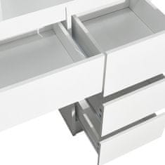 Aga Toaletni stolić s ogledalom i osvjetljenjem Mat bijeli