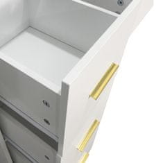 Aga Toaletni stolić s ogledalom i osvjetljenjem Mat bijeli