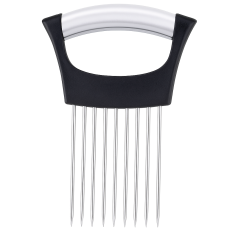 HOME & MARKER® Držač za rezanje od nehrđajućeg čelika, vodič za sigurno i jednoliko sjeckanje povrća | GRIPIO