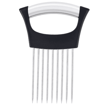 HOME & MARKER® Držač za rezanje od nehrđajućeg čelika, vodič za sigurno i jednoliko sjeckanje povrća | GRIPIO