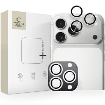 Tech-protect CamRing Fit zaštitno staklo za kameru za iPhone 14/15/16/17 Pro / Max, srebro