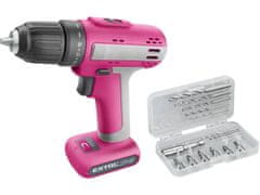 Extol Lady Akumulatorski odvijač 4(02402) ružičasti, 12V Li-ion, 1500mAh