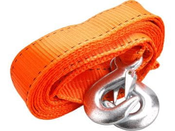 Extol Premium Vučno uže (8861160) traka s kukama, 4m x 50mm, maks. vučna sila 2800kg, čelične kuke na krajevima, PES