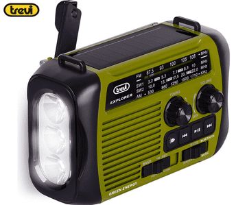 Trevi TREVI RA 7F30 BT DYNAMO radio prijemnik, 3u1, FM / AM / SW, USB, microSD, zeleno-crni