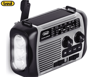 Trevi TREVI RA 7F30 BT DYNAMO radio prijemnik, 3u1, FM / AM / SW, USB, microSD, sivo-crni