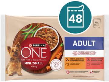 Purina ONE MINI/SMALL Mokra hrana za odrasle pse do 10 kg, 48x85 g