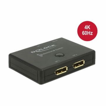 Delock video prekidač 2:1 DisplayPort 4K dvosmjerno 60Hz 18750