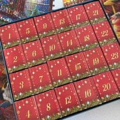 Netscroll Božićni adventski kalendar s puzzlama – 1008 dijelova, 24-dnevno božićno odbrojavanje i slaganje, svaki dan slažete jedan dio slagalice, PuzzleAdvent