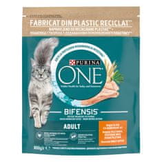 Purina ONE Bifensis Adult suha hrana za odrasle mačke, s piletinom, 8 x 800 g