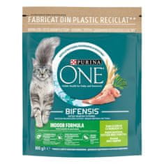 Purina ONE Bifensis Indoor Formula suha hrana za odrasle mačke koje borave u zatvorenom prostoru, s puretinom, 8x800g