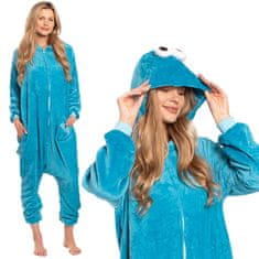 Nikcorp Jednodijelna pidžama Kigurumi Cookie Monster, kostim za odrasle, plava, vel. L (165-175 cm)
