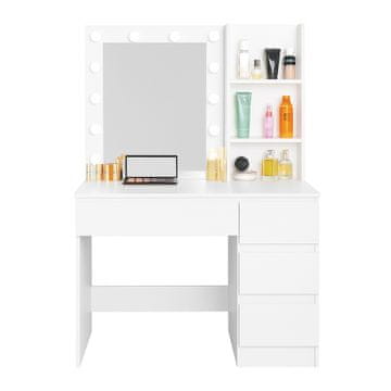 Aga Toaletni stolić s ogledalom i osvjetljenjem Mat bijeli