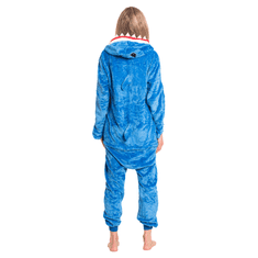Nikcorp Jednodijelna pidžama kigurumi plavi morski pas XL | Ženski kombinezon za spavanje i zabavu za visinu 175-185 cm