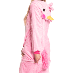 Nikcorp Jednodijelna pidžama kigurumi onesie kostim Pegaz ružičasti za odrasle | Veličina XL (175-185 cm)