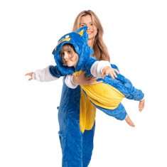 Nikcorp Jednodijelna kigurumi pidžama Sonic kostim za odrasle, plava, veličina XL (175-185 cm)