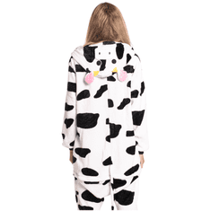 Nikcorp Jednodijelna pidžama kigurumi kostim krava, crno-bijela, za odrasle, za visinu 145-155 cm, veličina S