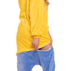 Nikcorp Jednodijelna pidžama kigurumi kostim Minion, žuta, za odrasle, udobna i topla, veličina XL (175-185 cm)