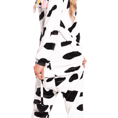 Nikcorp Jednodijelna pidžama kigurumi kostim krava, crno-bijela, za odrasle, za visinu 145-155 cm, veličina S