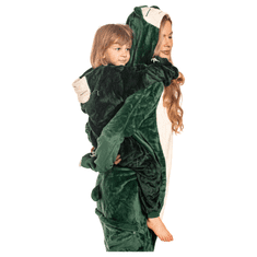 Nikcorp Dječja pidžama jednodijelna Kigurumi Snorlax, udobna i mekana, za spavanje i igru, Pokemon kostim, zelena, 105-115 cm