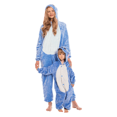 Nikcorp Jednodijelna pidžama kigurumi onesie kostim Stitch plavi za odrasle XL (175-185 cm)
