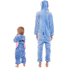 Nikcorp Jednodijelna pidžama kigurumi onesie kostim Stitch plavi za odrasle XL (175-185 cm)