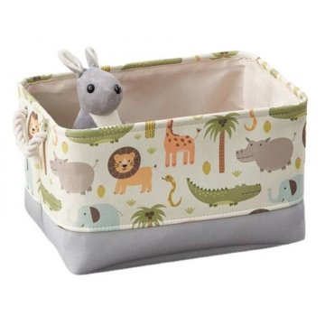 LIVEFY koš za igračke / organizator Safari 30x40cm, sivi