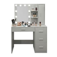 Aga Toaletni stolić s ogledalom i osvjetljenjem Mat bijeli