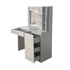 Aga Toaletni stolić s ogledalom i osvjetljenjem Mat bijeli