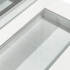 Aga Toaletni stolić s ogledalom i osvjetljenjem + tabure Mat bijeli