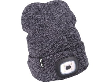 Extol Light LED svjetleća kapa 43462 kapa s prednjom svjetlošću 4x45lm, USB punjenje, siva/crna, univerzalna veličina