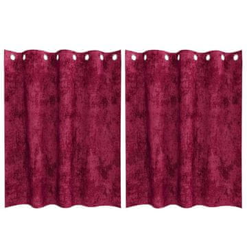 Vidaxl Baršunaste zavjese 2 pcs Vinska crvena 140 x 140 cm Baršun