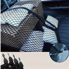 JOIRIDE® Elastična mreža za teret – čvrsta 120×120 cm, metalni karabineri, rastezljiva zaštitna mreža | NETLASTIK