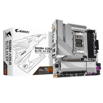 Gigabyte B650M AORUS ELITE AX ICE matična ploča, DDR5, WiFi 6E, AM5, mATX