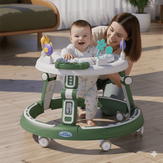 Tavalax 360° podesiva dječja hodalica s AI glazbenom igraćom pločom i tihim kotačima